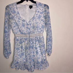 Disney Cinderella romper size medium blue and white